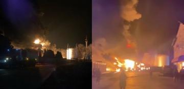 Massive explosion after strike on oil depot in Russia-  VIDEO/PHOTO 