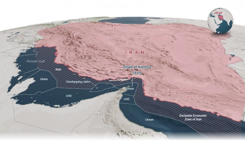 Maps and charts of the Iran crisis 