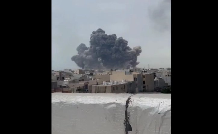 MOMENT of Israeli attack on Bushehr Air Base in Iran - VIDEO