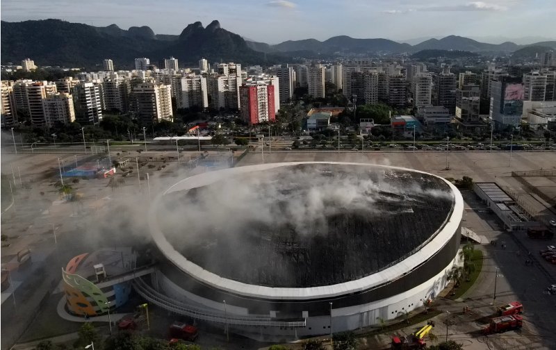 Rio Olympic Park velodrome fire brought under control, no one injured