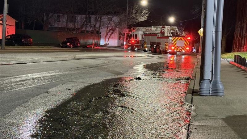 Water main break floods Cleveland’s South Collinwood