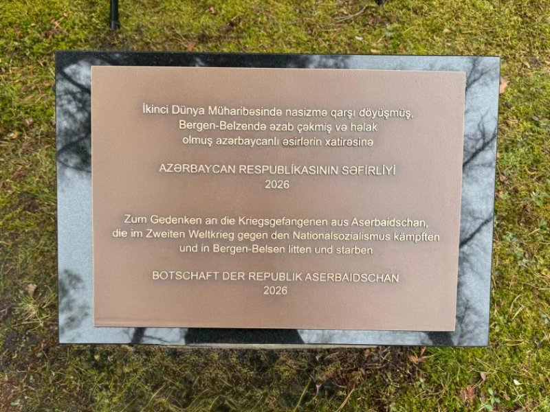 News about - New memorial plaque for Azerbaijani prisoners unveiled in Germany
