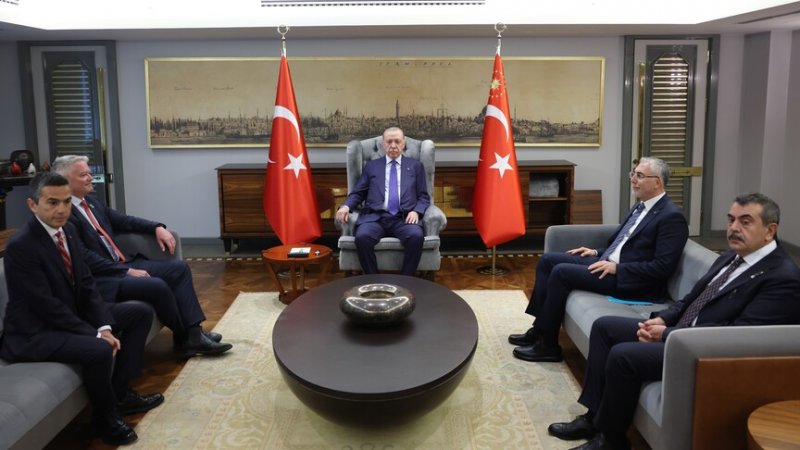Turkish president hosts OECD head in Istanbul