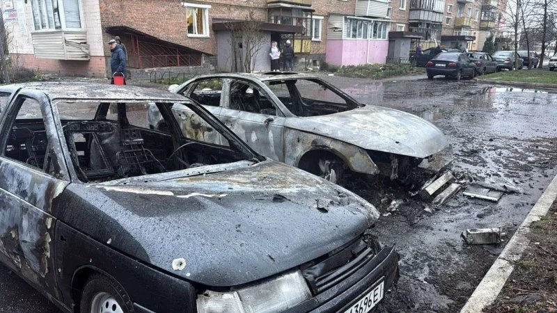 Fires break out in Ukraine’s Konotop after overnight Russian drone attack -  PHOTO 
