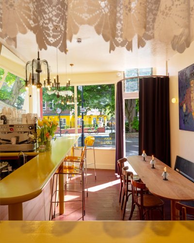 News about - Bahbak Hashemi-Nezhad and Farrokh Aman design Logma cafe in Hackney, East London -  PHOTOS 