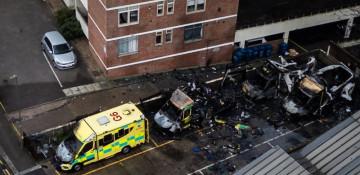 Why were Jewish community ambulances targeted in the London arson case 