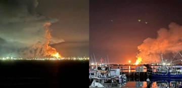 Huge fire erupts at Australian oil refinery -  VIDEO 