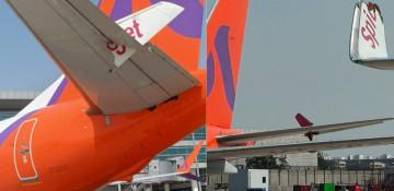 SpiceJet aircraft hits parked Akasa jet at Delhi airport -  VIDEO 