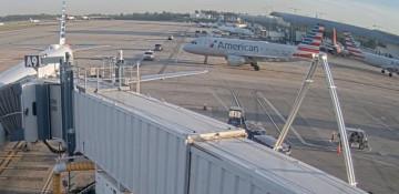 American Airlines plane brakes hard to avoid truck at Charlotte airport -  VIDEO 