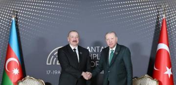 Ilham Aliyev and Recep Tayyip Erdoğan meet in Antalya