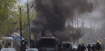 Russian drone strike hits Dnipro, fire and casualties