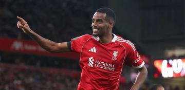 Alexander Isak back in Liverpool training this Thursday