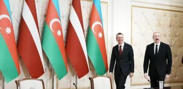 Ilham Aliyev posts about Latvian President's visit to Azerbaijan