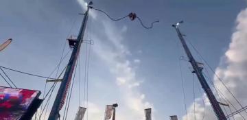 Four injured after cable snaps at 90-metre peak -  VIDEO 