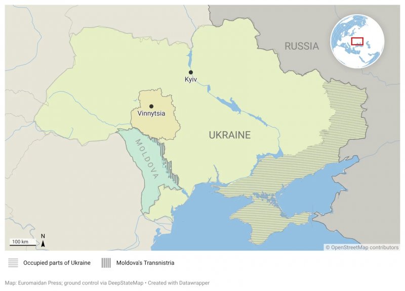 Ukraine says Russia expands military aims to Vinnytsia region via Transnistria