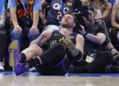 Luka Doncic exits with injury, MRI next