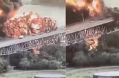 Massive blast near Panama Canal bridge sends cars fleeing -  VIDEO 
