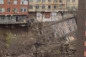 Flooding causes building collapse in Russia's Dagestan