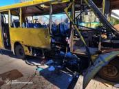 Russian drone strike hits bus in Ukraine, 3 killed