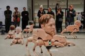 Robot dogs with Musk and Zuckerberg heads roam Berlin gallery in Beeple's new exhibit