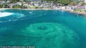 Stunning drone photo shows a massive vortex in the Pacific Ocean off Manly Beach -  VIDEO 