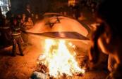 Ultra-Orthodox protesters burn Israeli flags in West Jerusalem -  VIDEO 