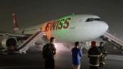 Six injured during emergency evacuation of Swiss Air flight in Delhi -  VIDEO 