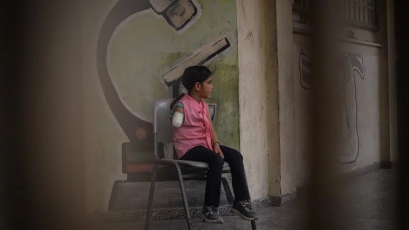 Palestinian girl wounded in missile strike reaches UK for care after US visa ban