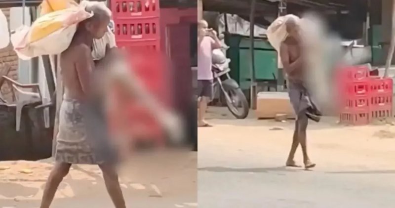 Indian man carries sister's corpse into bank to prove death for account access -  VIDEO 