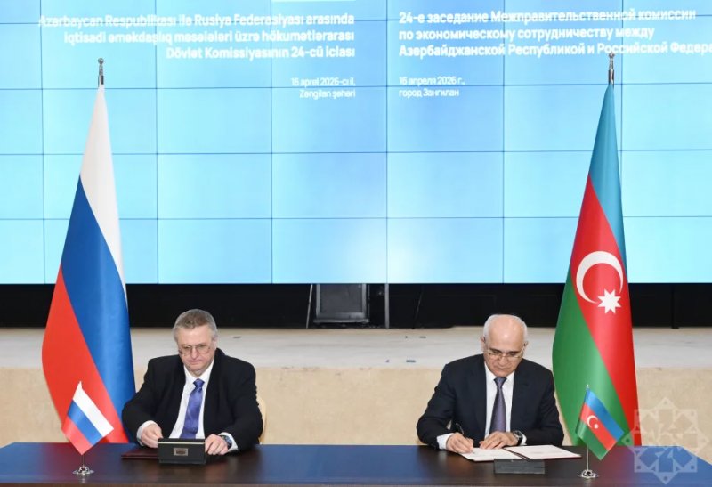 Azerbaijan, Russia sign protocol on economic cooperation in Zangilan -  PHOTO 