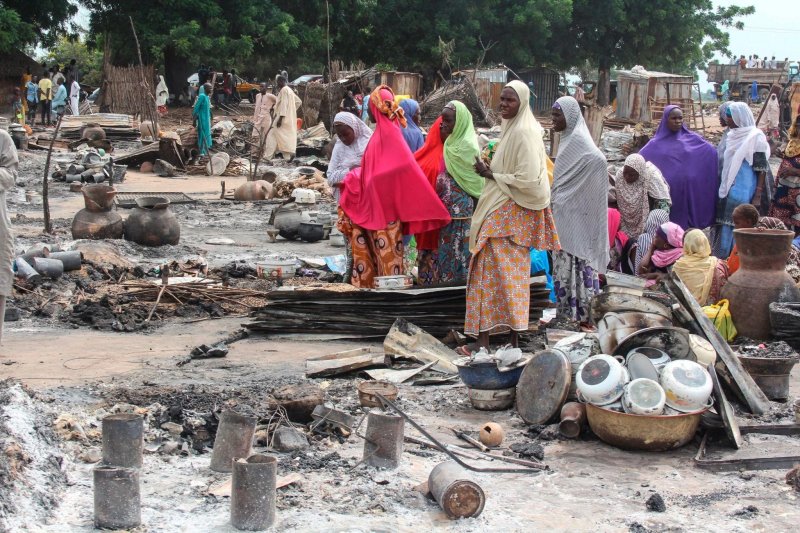 More than 200 feared dead after air strike near market in northeast Nigeria