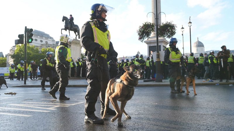 Massive £4.5m police operation separates rival protests in central London