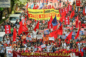 Filipinos protest livelihood hardship to mark Labor Day 