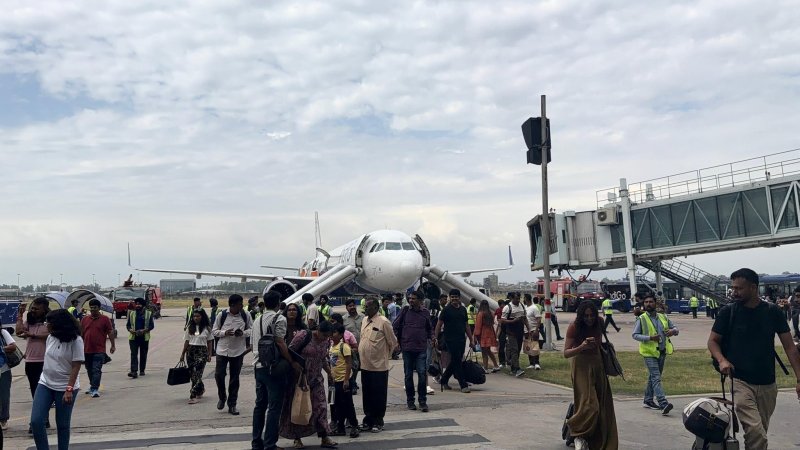 IndiGo flight evacuates after power bank catches fire -  VIDEO 