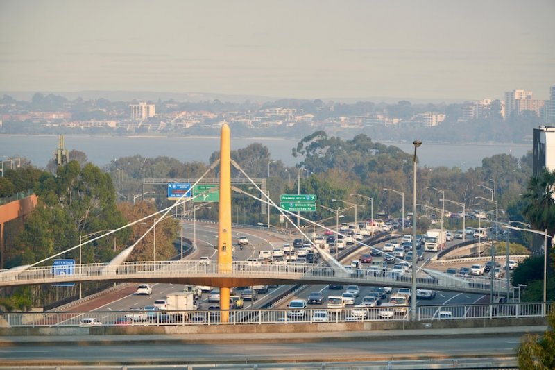 Thick smoke haze blankets Perth, Australia after burn-off