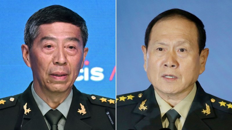 China gives suspended death sentences to two ex-defense ministers