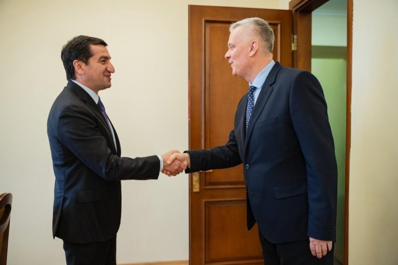 Hikmat Hajiyev discusses bilateral relations with Polish official in Baku 