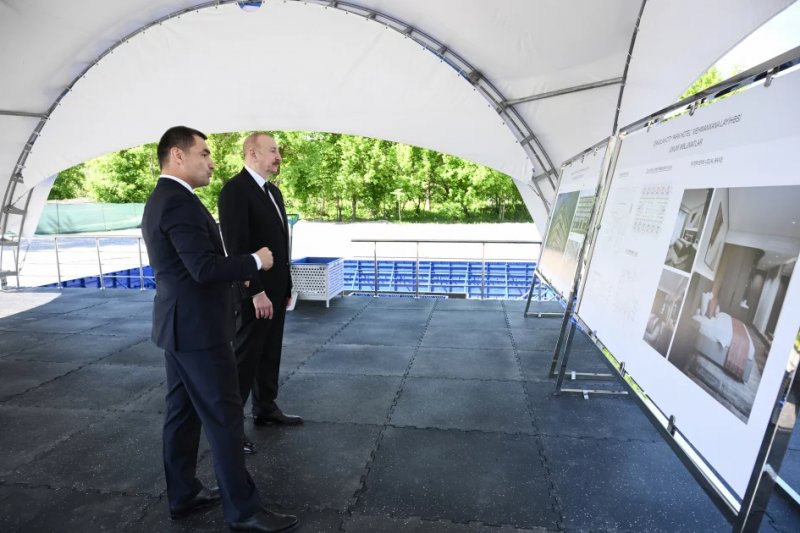 President Ilham Aliyev laid foundation stone for Zangilan City Park Hotel in Zangilan city 