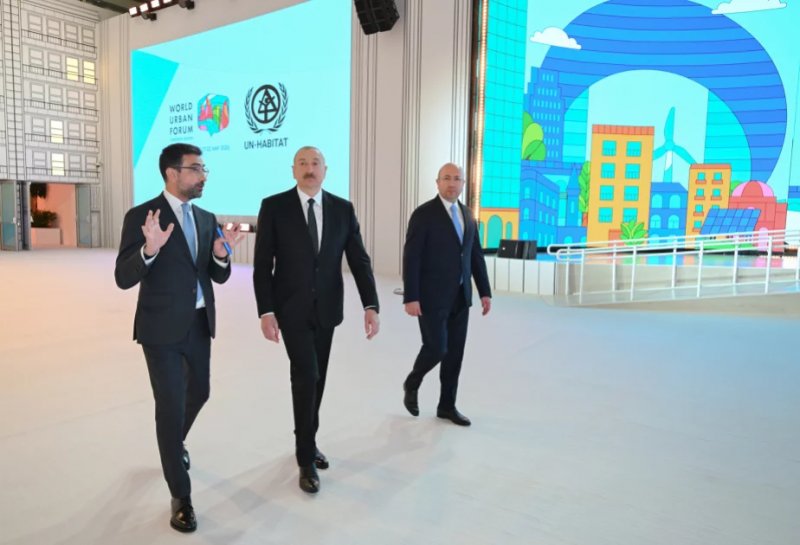 President Aliyev posts video from WUF13 site visit
