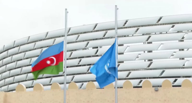 WUF13: Flags of the United Nations and the Republic of Azerbaijan raised -  VIDEO 