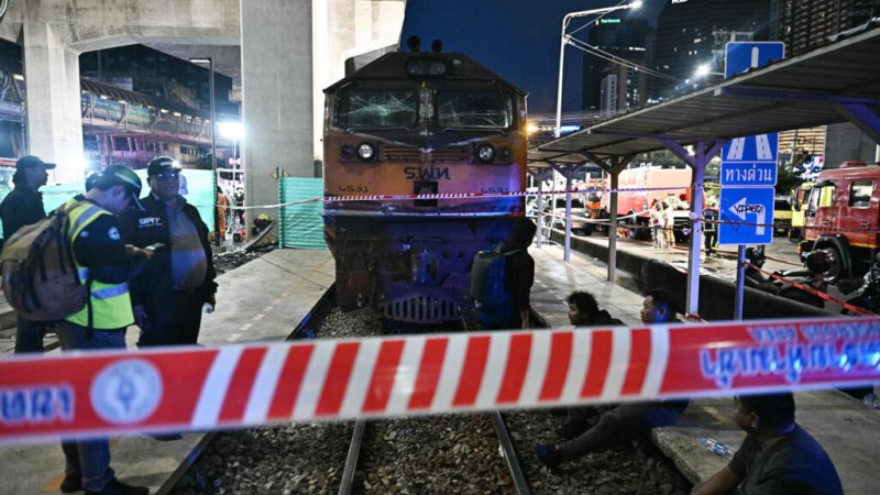 Train driver charged after deadly bus collision in Bangkok
