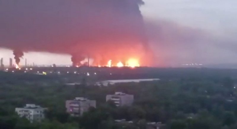 Drone attack by Ukraine disrupts major Russian oil refinery