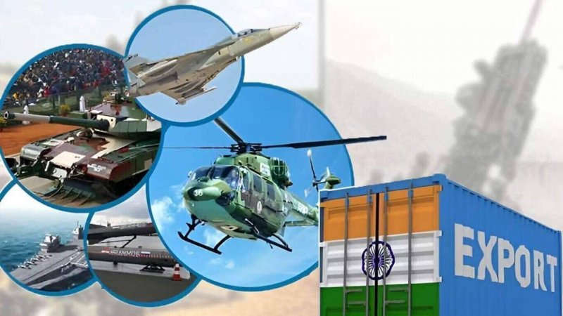 How large is India's defence export sector today? 