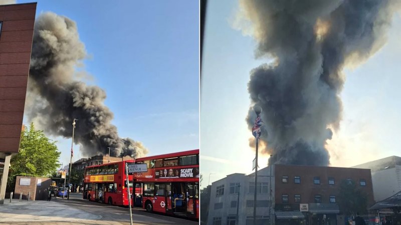 Large fire erupts at Kosher supermarket in north London -  VIDEO 