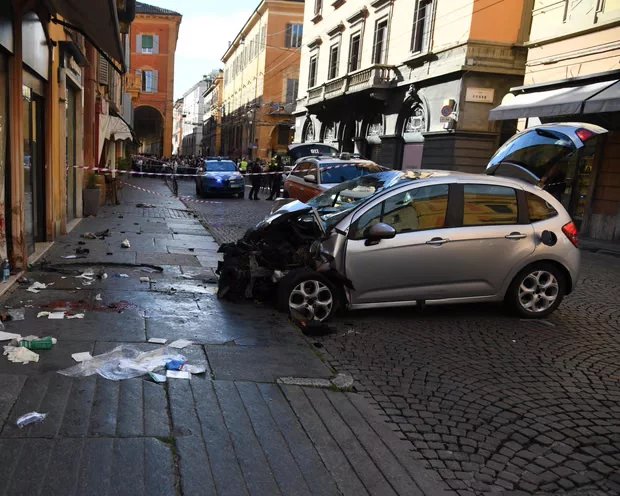 Seven injured as car rams into pedestrians in Italian city of Modena