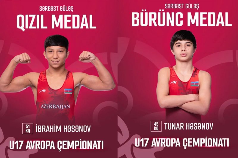 Azerbaijan wins two U17 wrestling medals