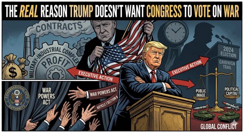 The real reason Trump doesn’t want Congress to vote on war