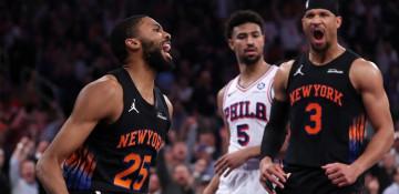 Knicks edge resilient 76ers in Game 2 to take commanding playoff series lead