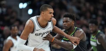 Spurs crush Timberwolves 133-95 to level series