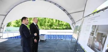 President Ilham Aliyev laid foundation stone for Zangilan City Park Hotel in Zangilan city 